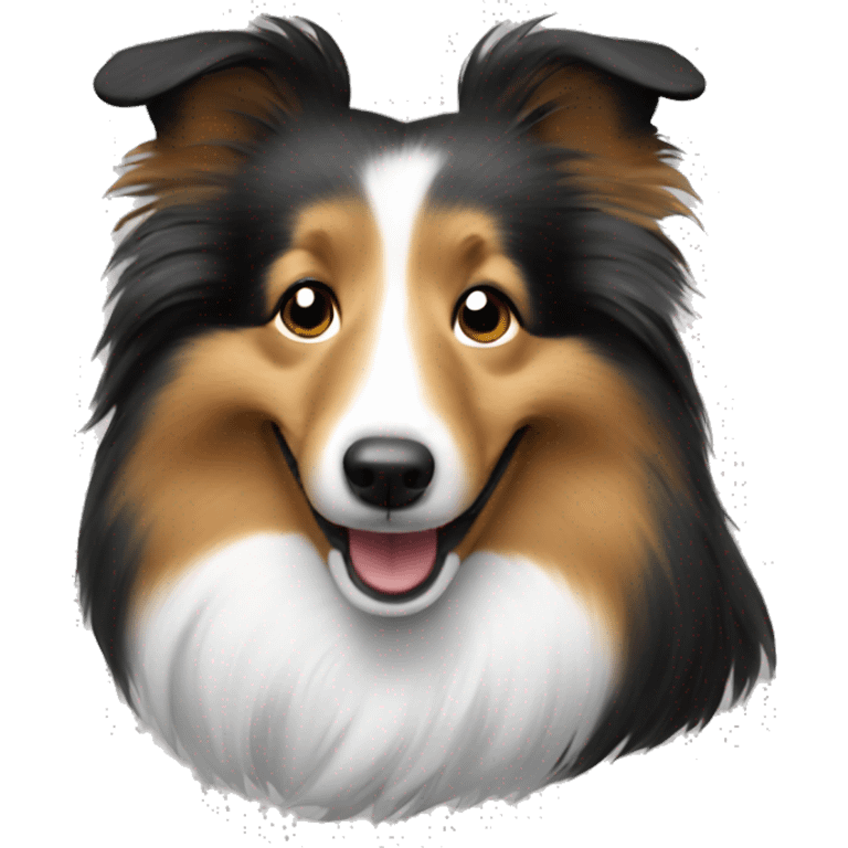 Sheltie dog smiling  emoji