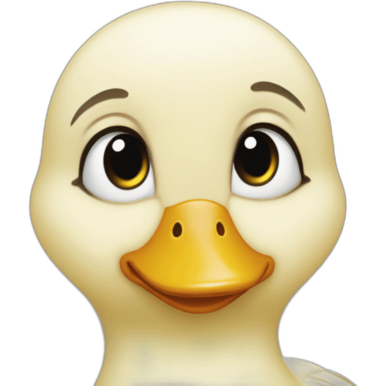 duckling that wears eyeliner emoji