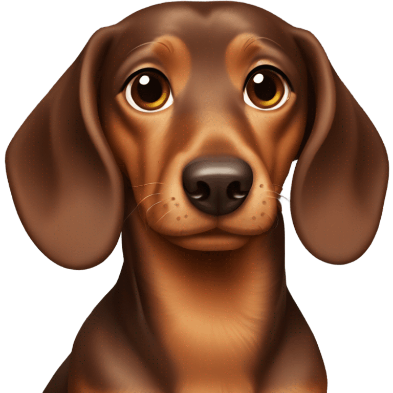 Dachshund brown hair long emoji