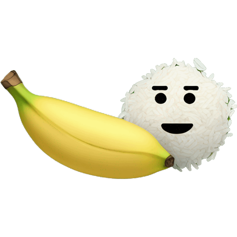 Rice on banana leaf emoji