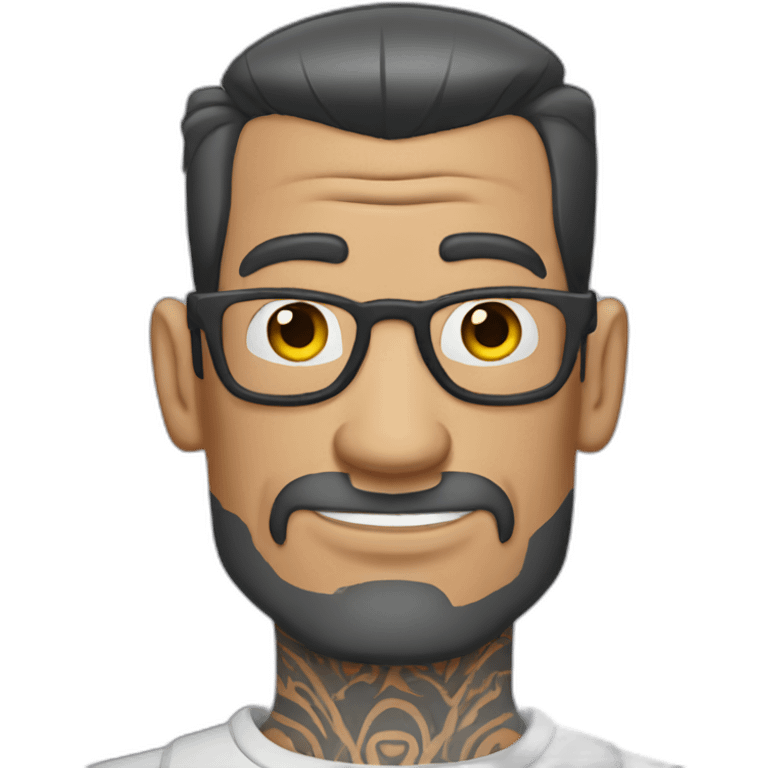 Tattooed man style Futurama emoji