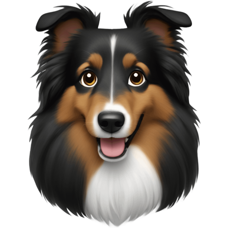 Black Sheltie  emoji