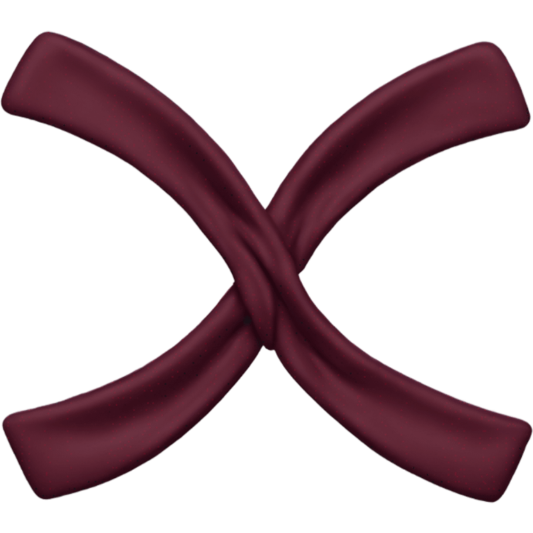 Noeud de couleur bordeaux  emoji