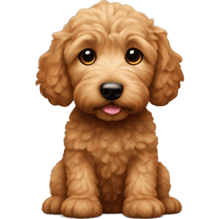 Little brown golden doodle puppy emoji