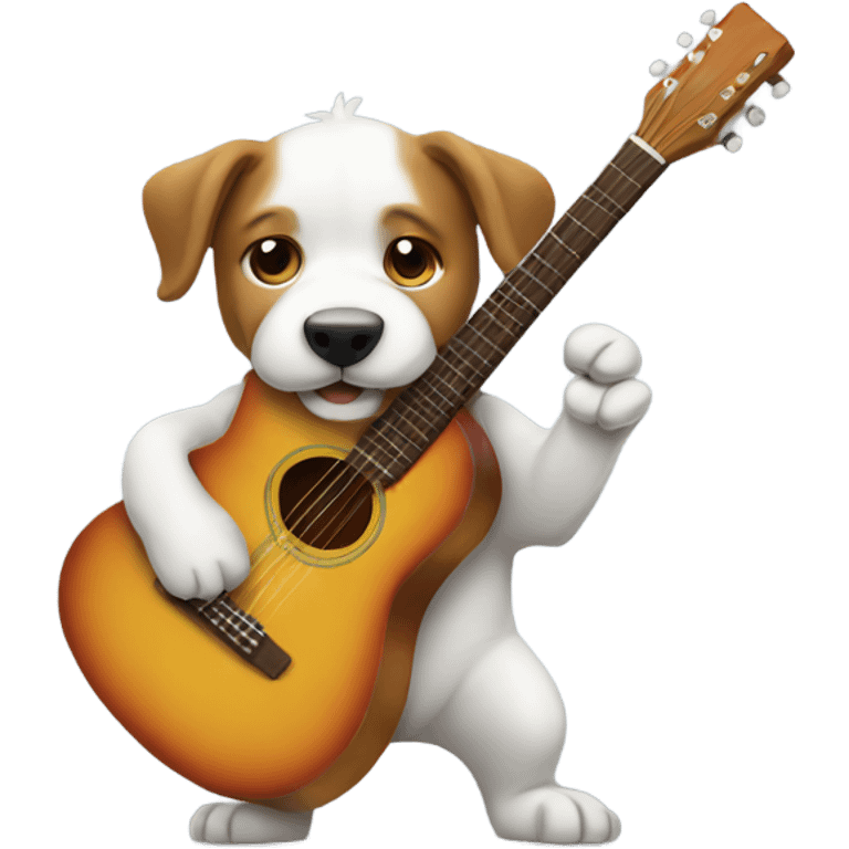 dog playing the guitar emoji