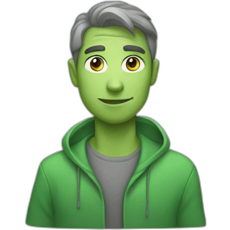 green on top of grey emoji