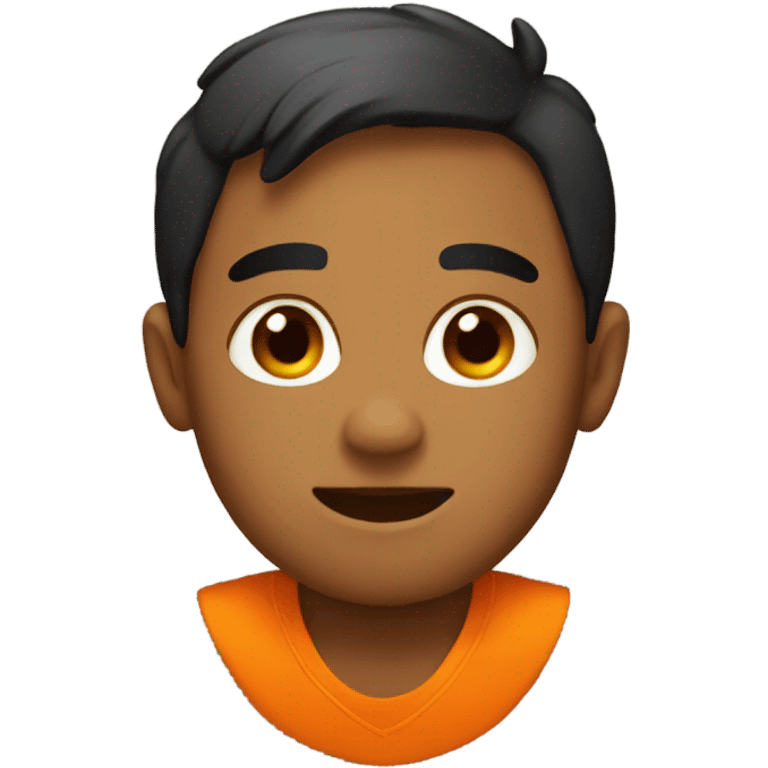 Orange and black emoji