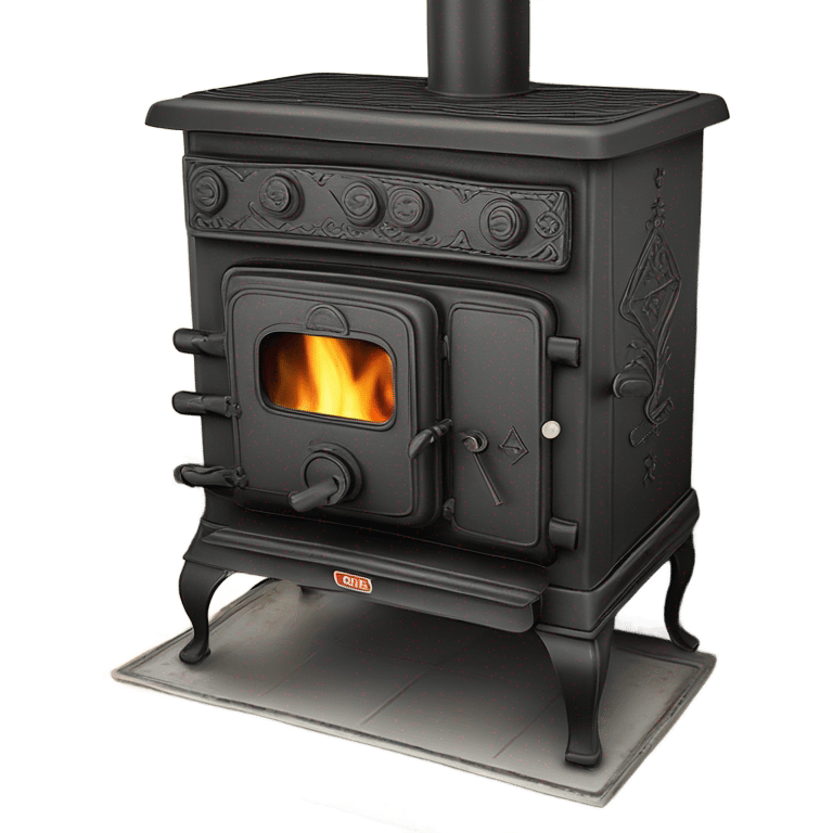 Vintage wood burning stove emoji