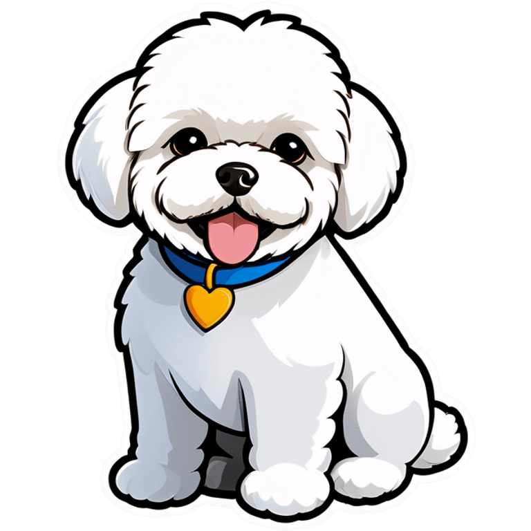 perro bichon maltés negro emoji