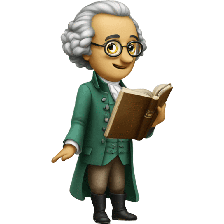 Goethe holds a book in his hand emoji