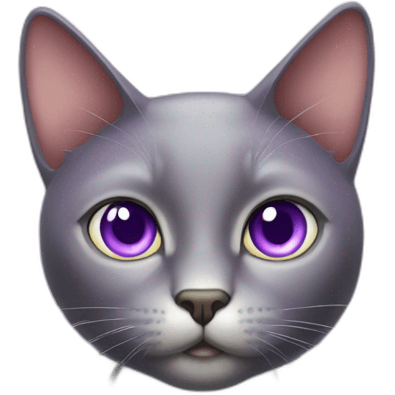 violet eyed cat car emoji