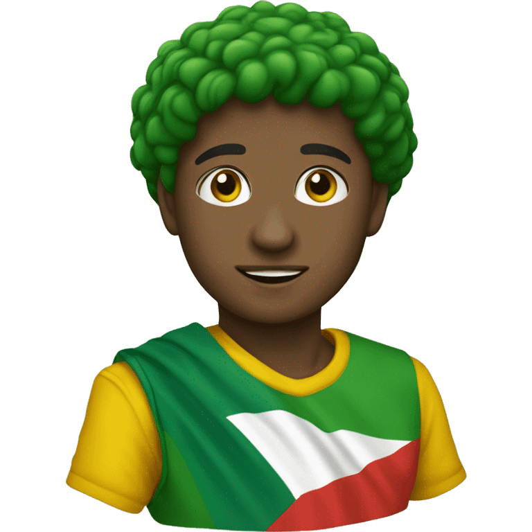 Afrikaanse Hoër Seunskool Rooi geel en groen vlag emoji