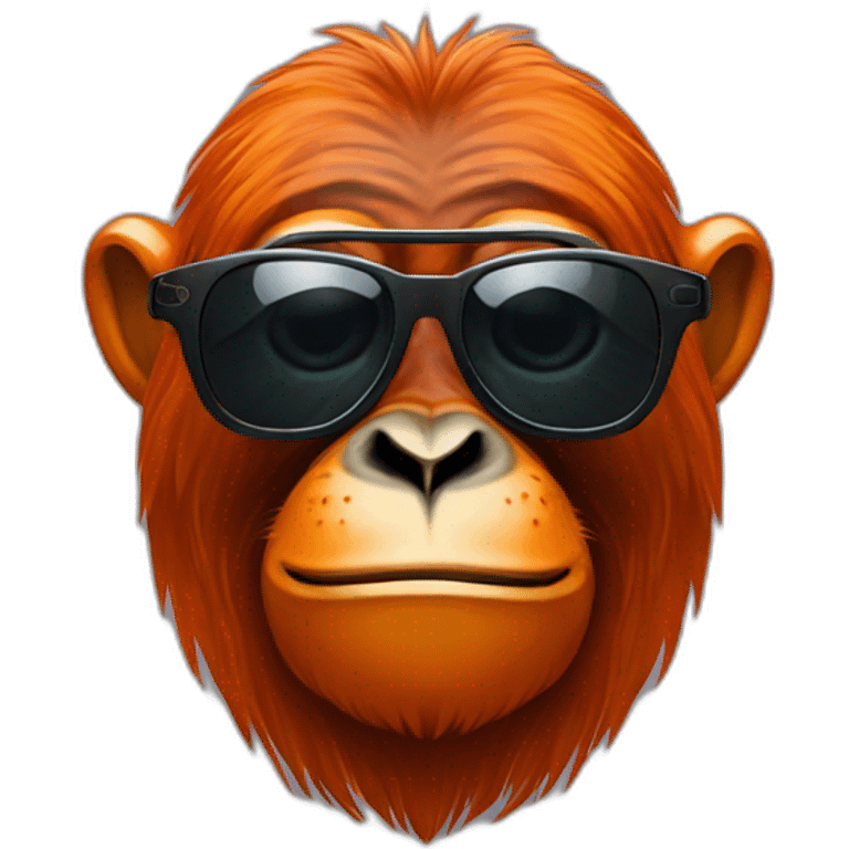 orang-outan with sunglasses emoji