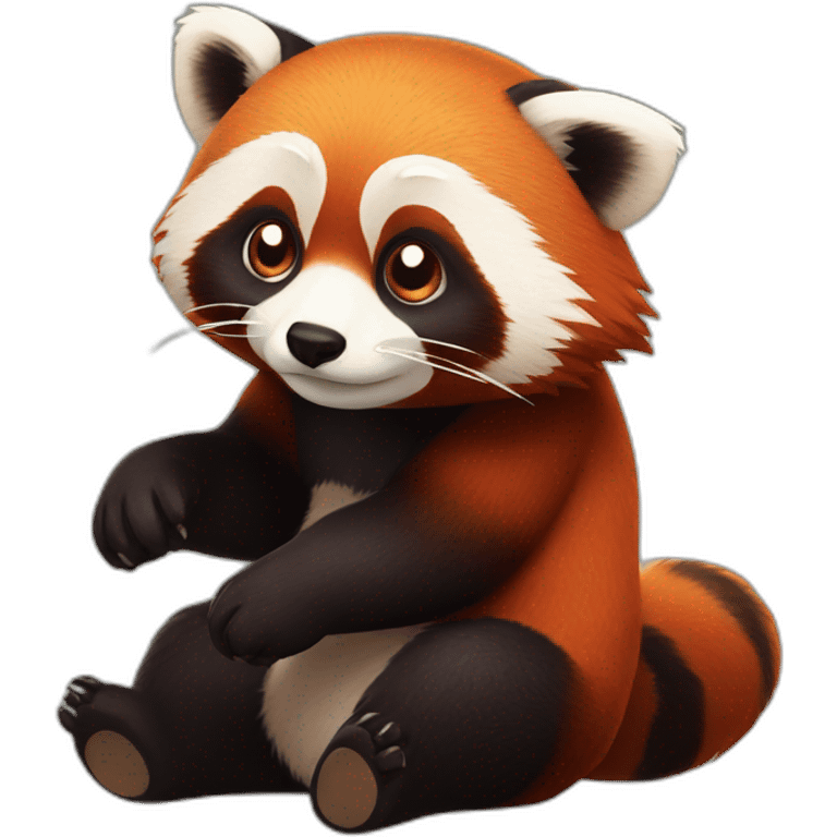 shrugging red panda emoji