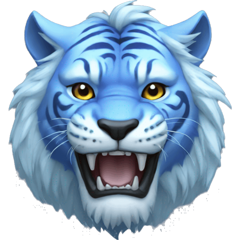 Spectral tiger blue emoji