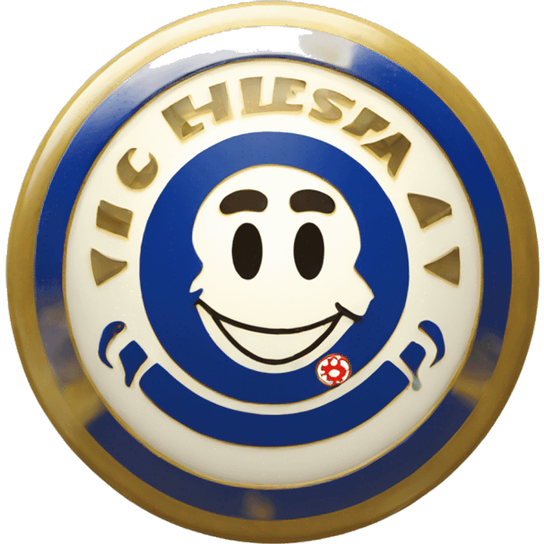 Chelsea FC Badge on a Smiley face emoji