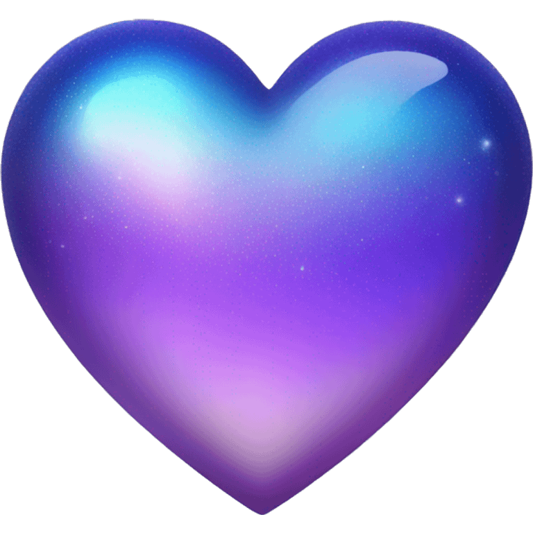 sparkly indigo-lilac-gradient iridescent heart emoji