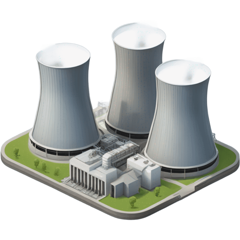 hyper realistic nuclear power plant emoji