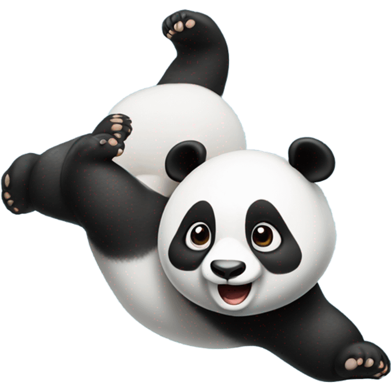 Panda doing flips emoji