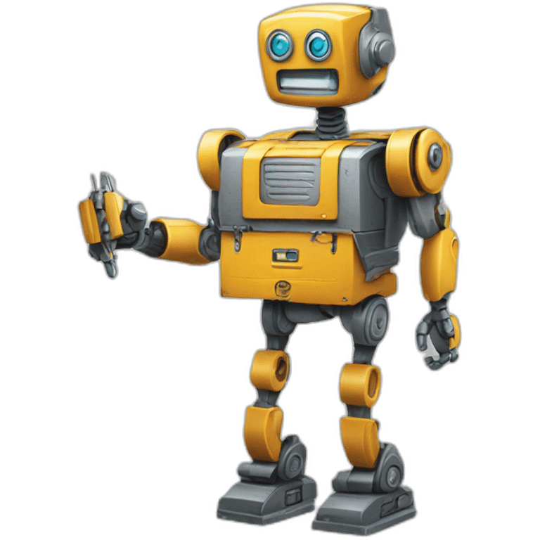 robot with toolbox in his hands emoji