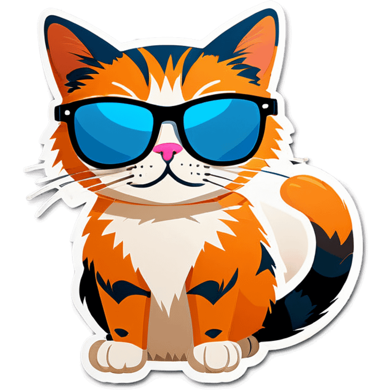 Cat with sunglasses emoji