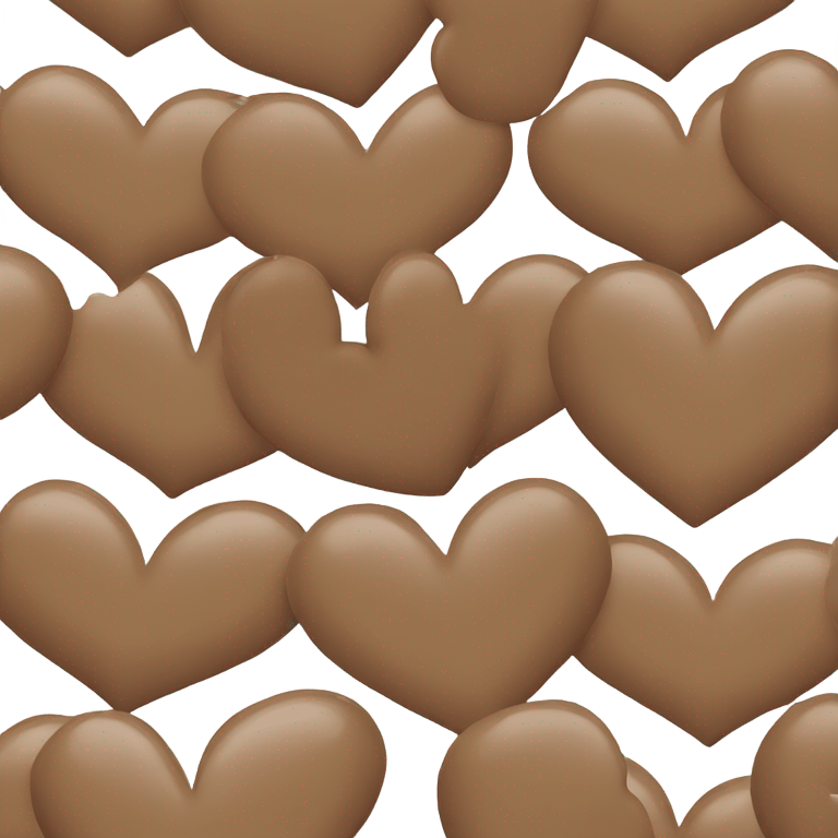 Brown and White heart emoji