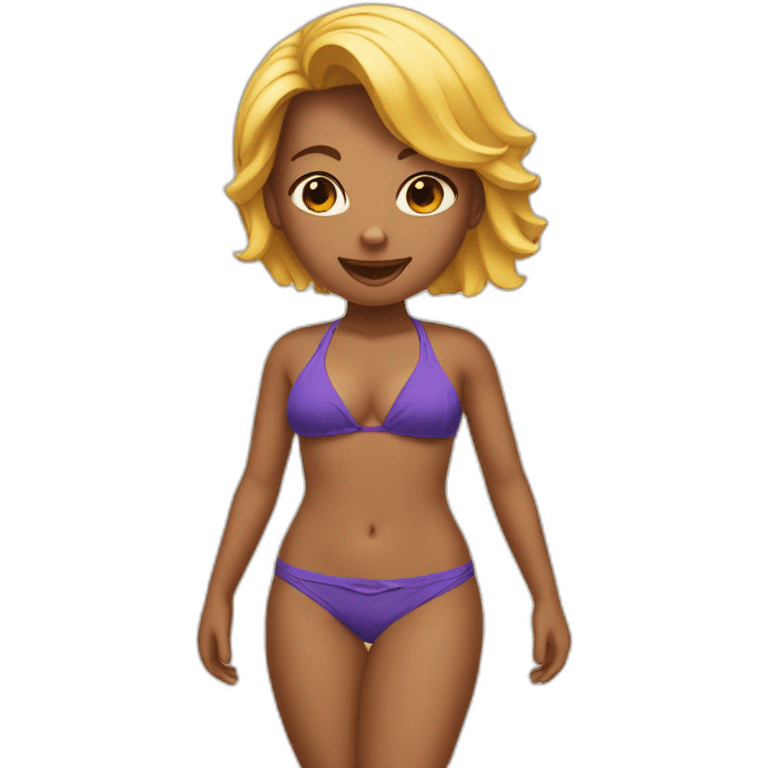 A girl in bikini emoji