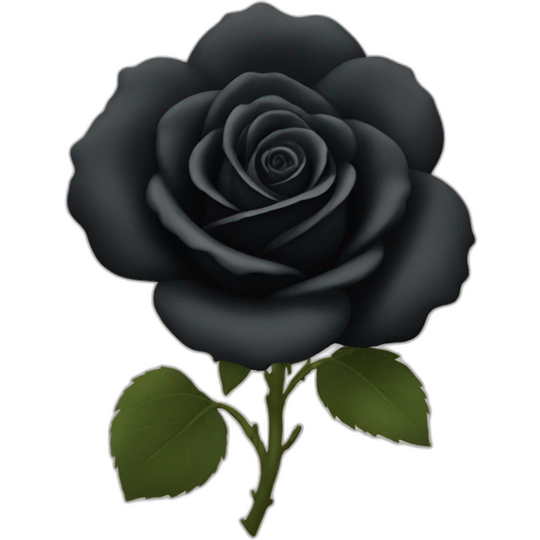 Black Rose on simple background emoji