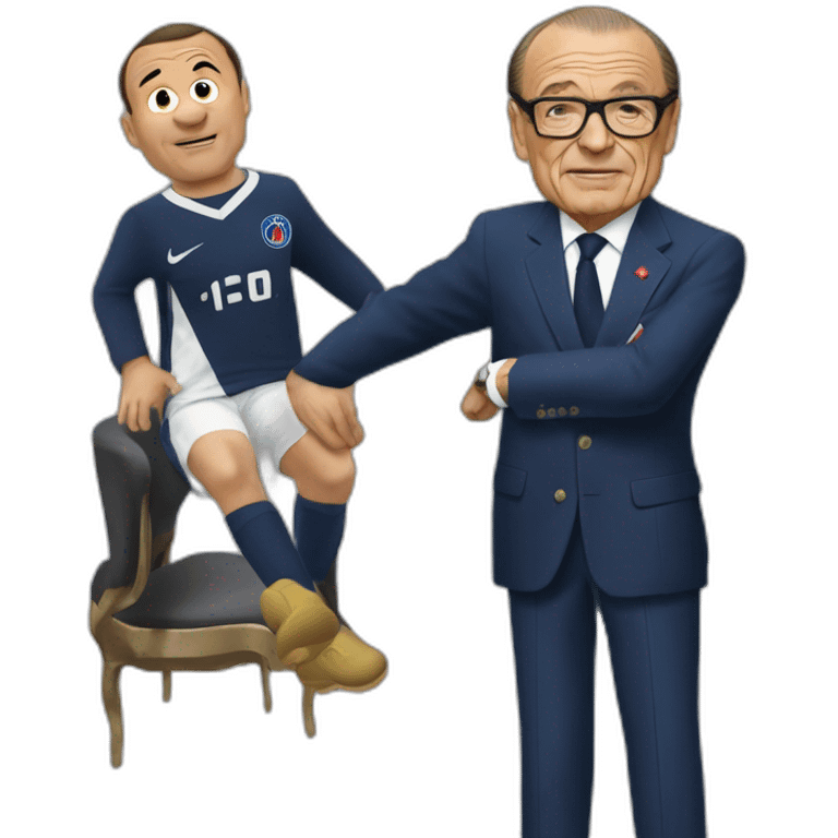 Jacques Chirac qui embrasse mbappé emoji