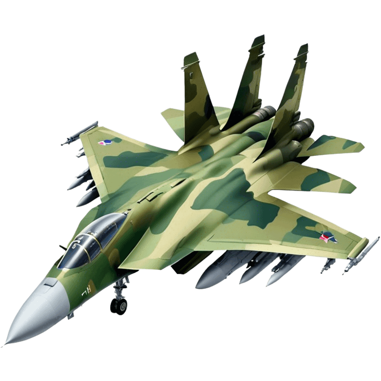 SU-35 Jet - Sukhoi (Model Year: 2020) (Iconic colour: Camouflage green) emoji