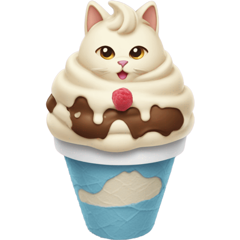 Cat ice cream  emoji