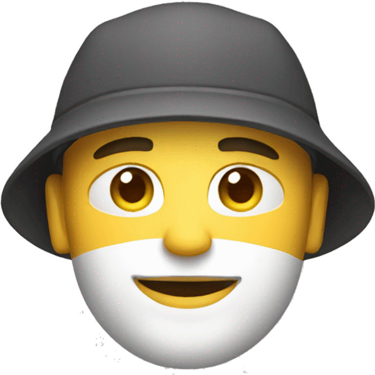 A man doing meditation WEARING cap emoji