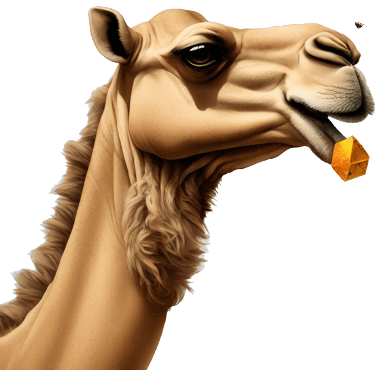 Camel smoking cigarette emoji