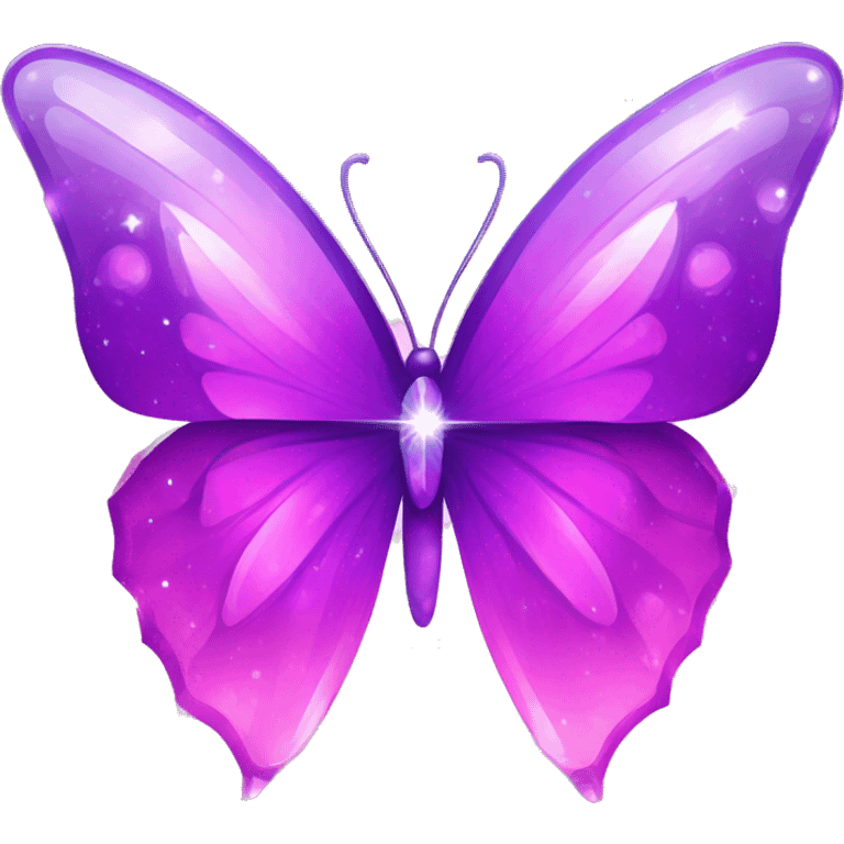 Purple-Shiny-Gem-Crystal-Nebula-Gradient-Sparkle-Stars-Glossy-Butterfly emoji