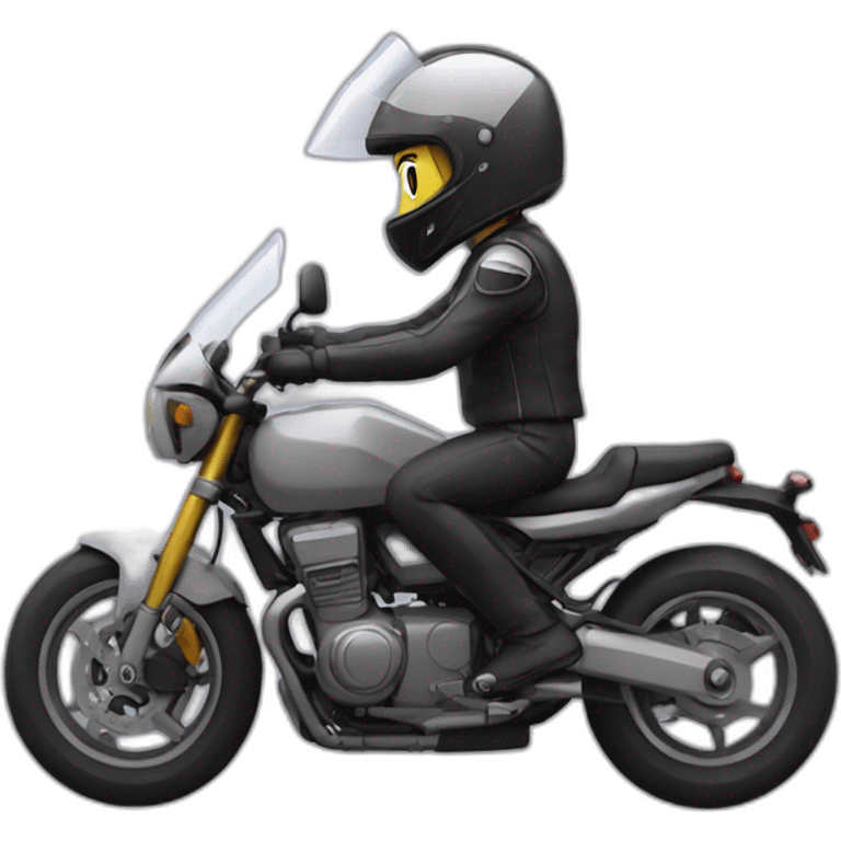 A motorcycle rider with a helmet emoji