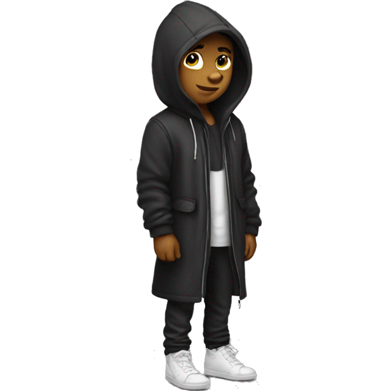 stylish boy with hood emoji