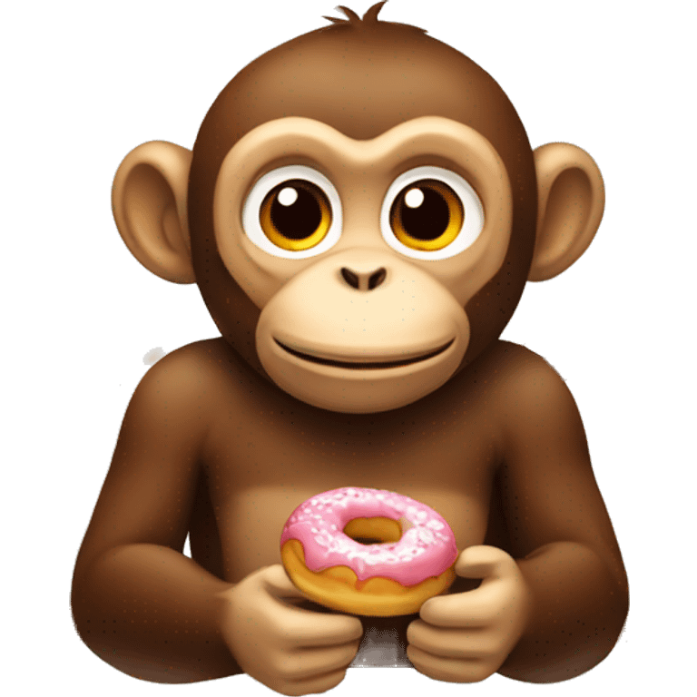 Monkey with donuts emoji