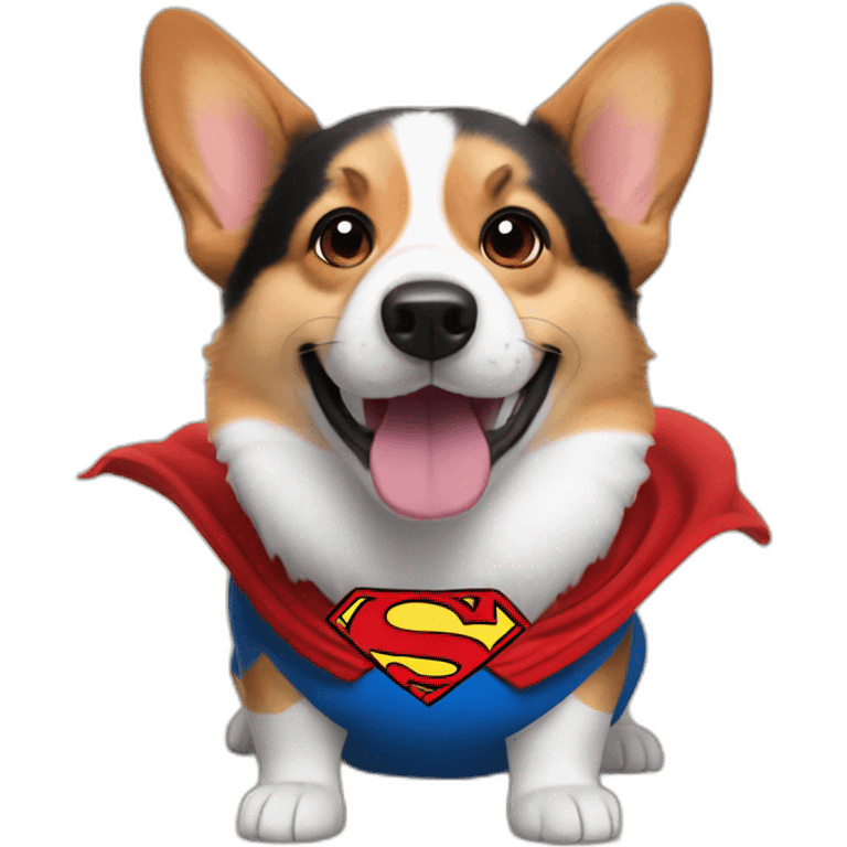 Corgi superman emoji