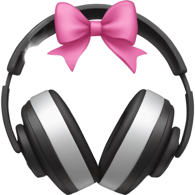 headphones with pink bows emoji