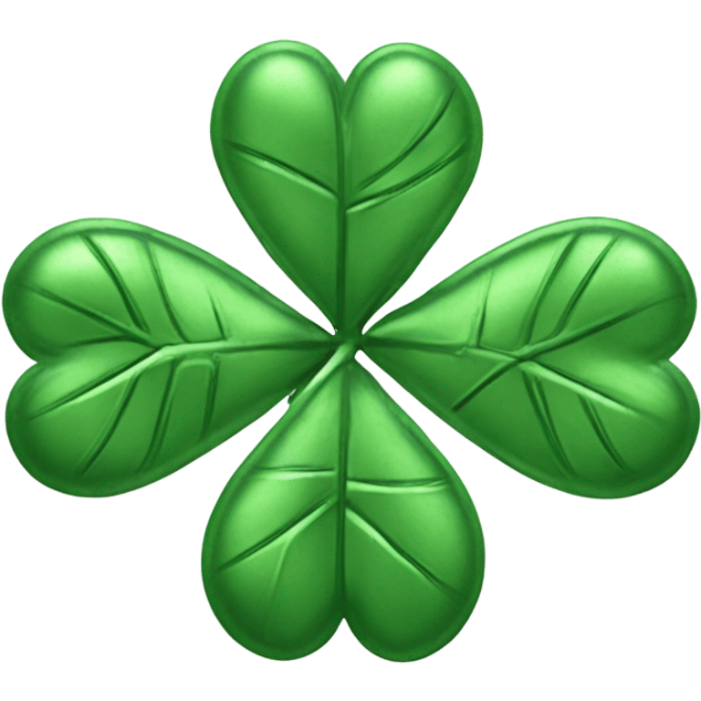 4 leaf metal clover emoji