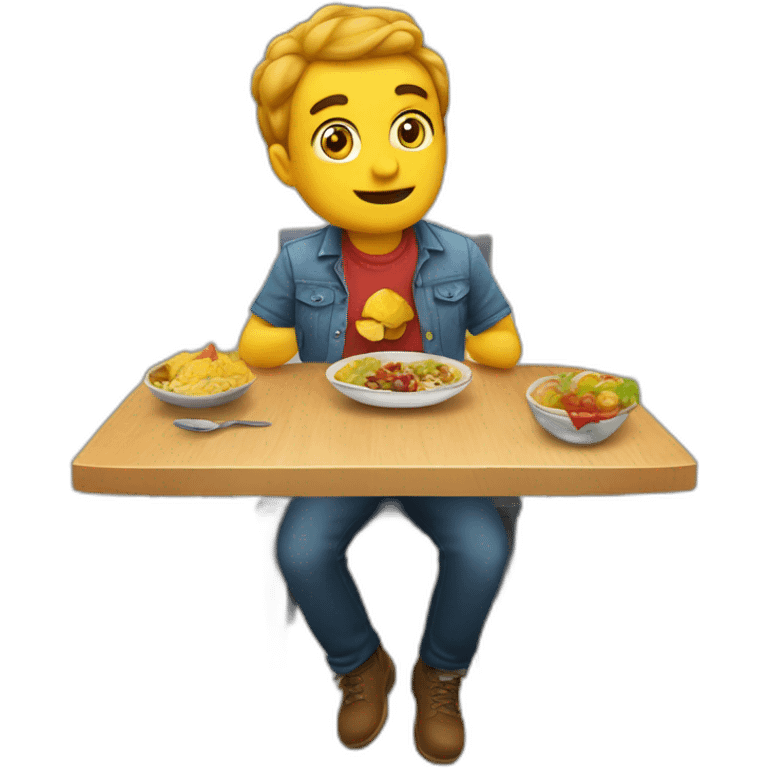 amigos na mesa emoji