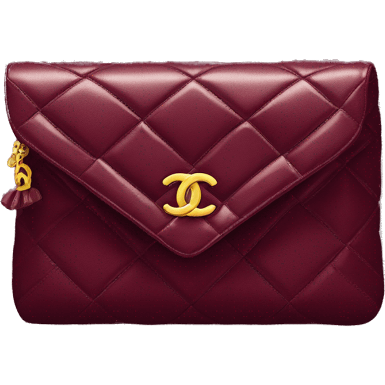 burgundy clutch from Chanel emoji