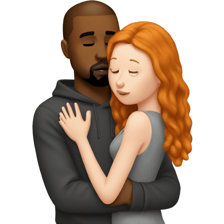 ginger girl kissing kanye west  emoji