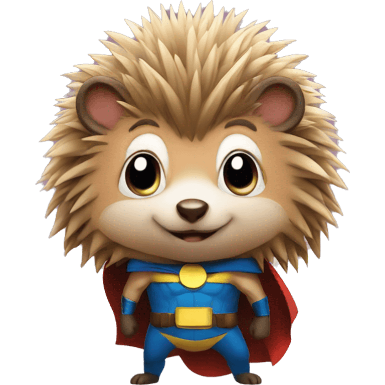 superhero hedgehog emoji