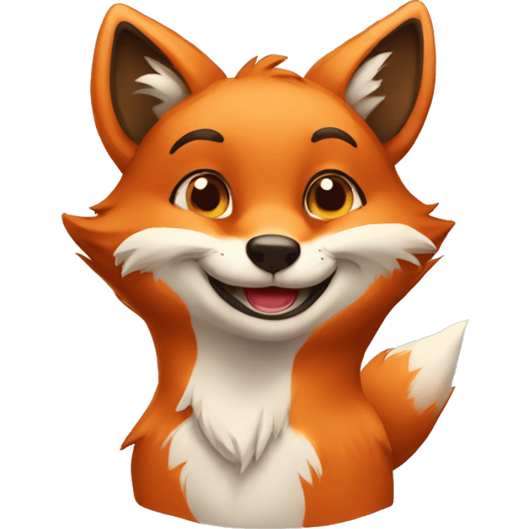 flirtatious fox emoji