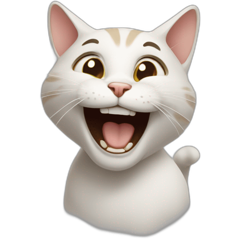 cat laughing out loud emoji