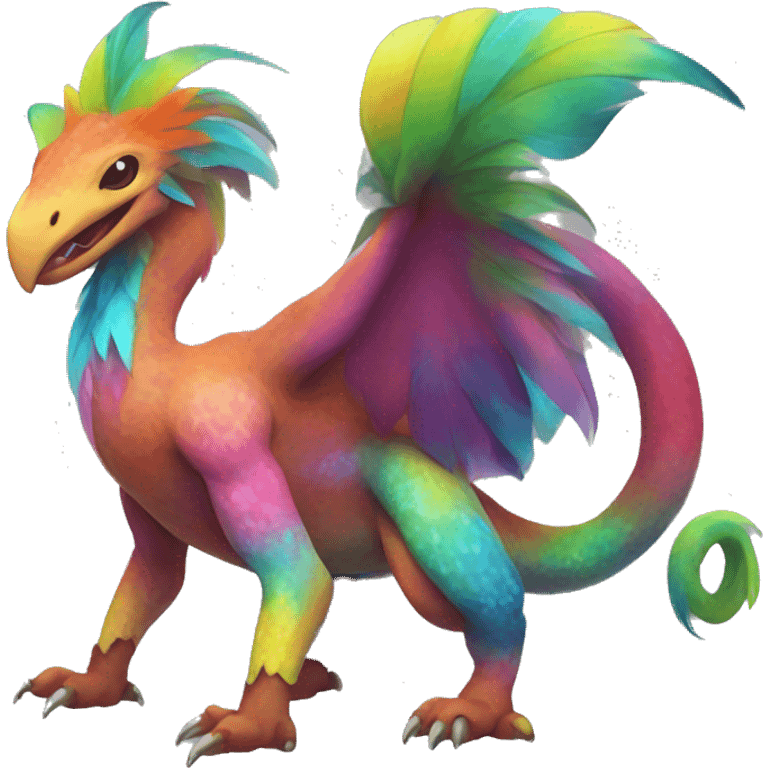 Colorful tropical Pokémon fantasy animal creature  emoji