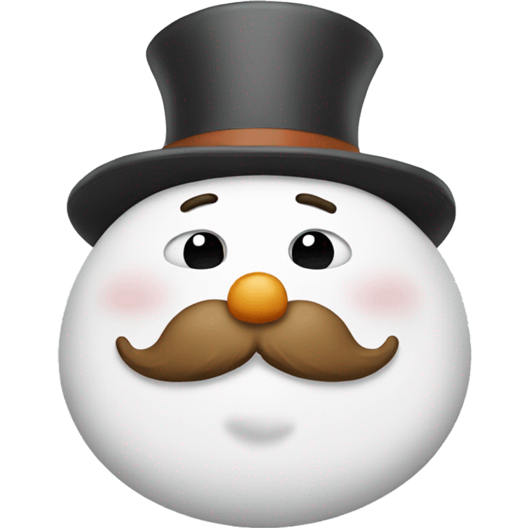 Fat snowman with beard emoji