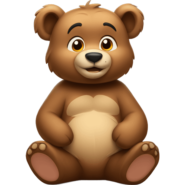 Disney bear cub sitting down emoji