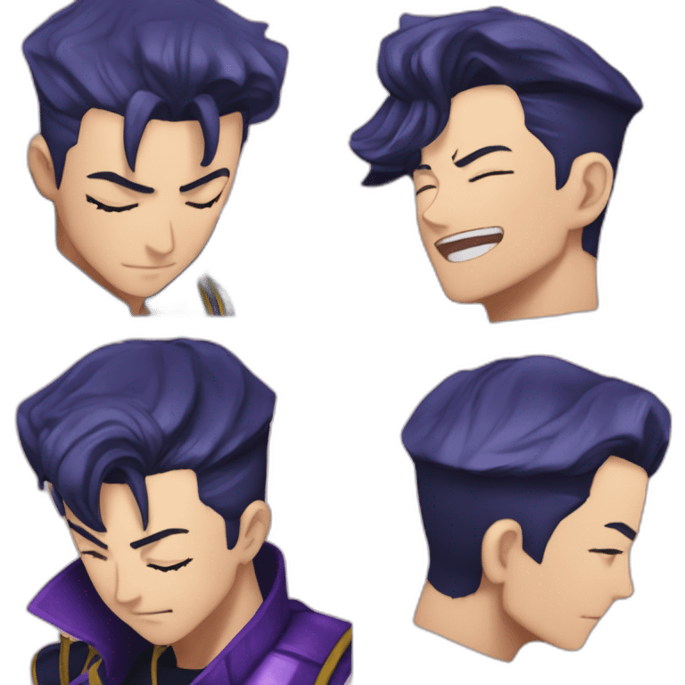 Josuke Higashikata kiss a Milei emoji